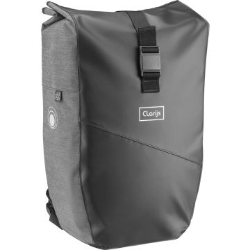 Clarijs fiets rugtas variobag 24L zwart-grijs