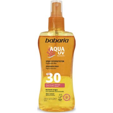 Body Zonnebrandspray Babaria Solar Aqua UV SPF 30 (200 ml)