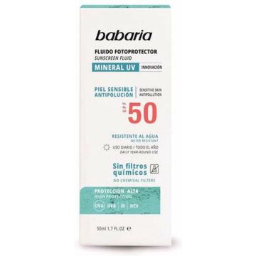 Zonnebrand Lotion Babaria Solar Mineral UV Spf 50 (50 ml)