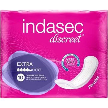 Indasec Dermoseda Compresa Incontinence Extra 10 Pcs