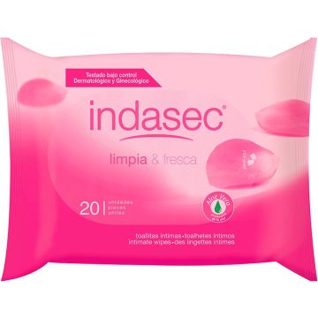 Indasec Limpia &amp; Fresca Toallitas Intimas 20 Uds