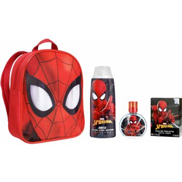 Spider-Man Geschenkset - Eau de Toilette 50 ml &amp; Douchegel 300 ml - Met Rugzak