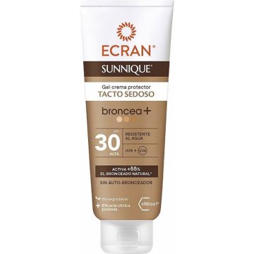 Zonnebrand Gel Ecran Sunnique Broncea+ Crème SPF 30 (250 ml)