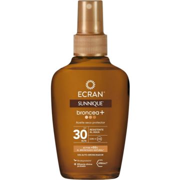 Zonnebrandolie Ecran Sunnique Broncea+ SPF 30 (100 ml)