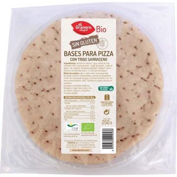 Granero Bases De Pizza Con Trigo Sarraceno Sin Gluten Bio