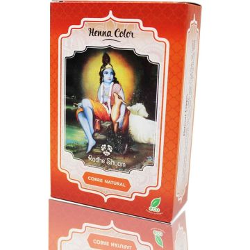 Semi-permanente kleurstof Henna Radhe Shyam Shyam Henna Koper (100 g)