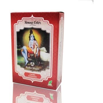 Semi-permanente kleurstof Henna Radhe Shyam Mahonie (100 g)