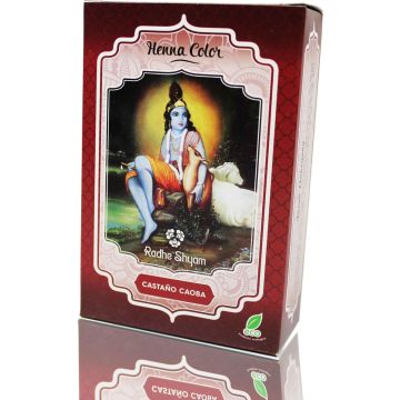 Semi-permanente kleurstof Henna Radhe Shyam Mahoniebruin (100 g)