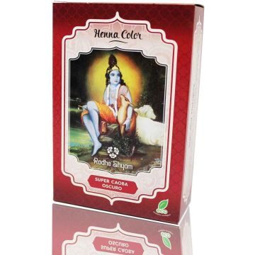 Semi-permanente kleurstof Henna Radhe Shyam Shyam Henna Mahonie (100 g)