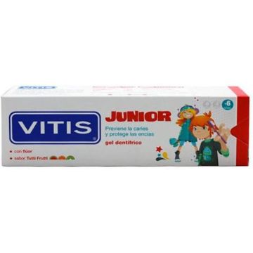 Vitis Junior Toothpaste Gel With Fluoride #tutti Frutti 75 Ml