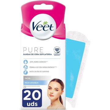 Facial Hair Removal Strips Veet Sensitive skin 20 Units