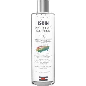 Isdin Micellar Solution Agua Micelar Limpieza Facial 400 Ml