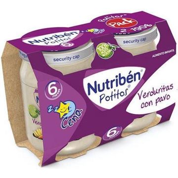 Nutriben Nutriba(c)n Potito Cena Bipack Verduritas Con Pavo 2x 190g