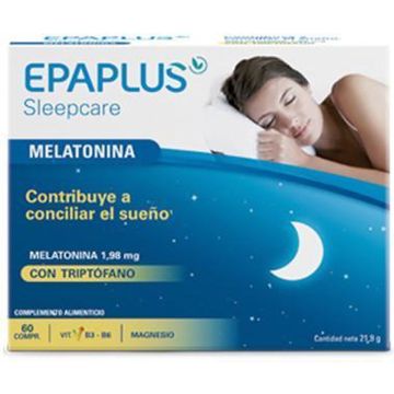 Epaplus Sleepcare Melatonina Y Tripta3fano 60 Ca!psulas