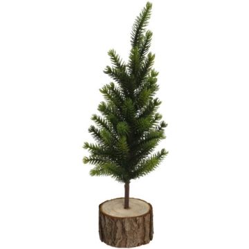 Gerimport Decoratie Kerstboom 10 X 30 Cm Hout Groen/naturel