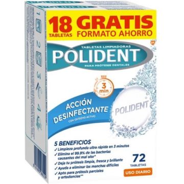 Polident Dental Cleansing Tablets Box 72 Count