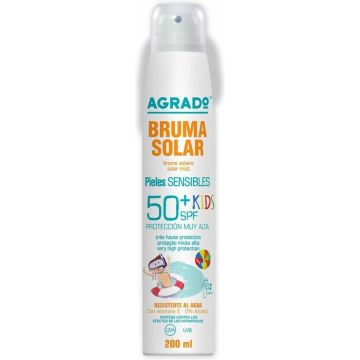 Zonnebrand Spray Agrado Kids SPF50+ Gevoelige huid (200 ml)