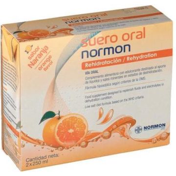 Suero Rehidratacion Oral Normon Naranja 2x 250ml