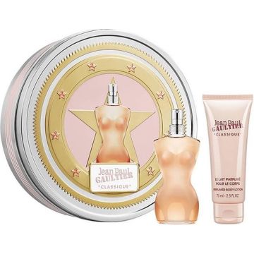 Jean Paul Gaultier Classique Giftset - 100 ml eau de toilette spray + 75 ml bodylotion - cadeauset voor dames