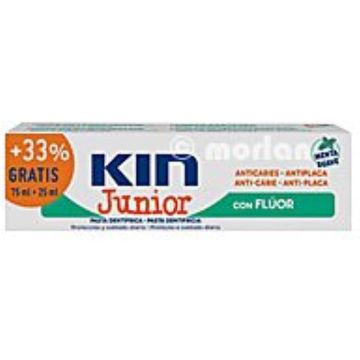 Kin Kin Junior Pasta Dentífrica Anticaries #menta Suave 75 + 25 Ml