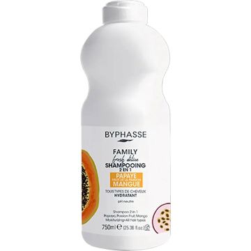 Shampoo and Conditioner Byphasse Family Fresh Delice Mango Passion Fruit Papaya (750 ml)