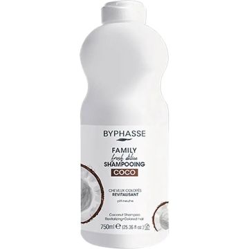 Revitaliserende Shampoo Byphasse Family Fresh Delice Kokosnoot Gekleur haar (750 ml)