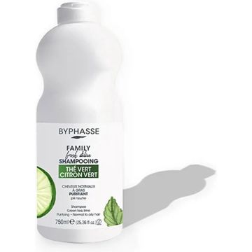 Zuiverende Shampoo Byphasse Family Fresh Delice Limoen Vet Haar Groene Thee (750 ml)