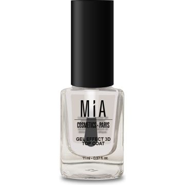 MIA Cosmetics Paris Gel Effect 3d nagel top coat 11 ml Transparant