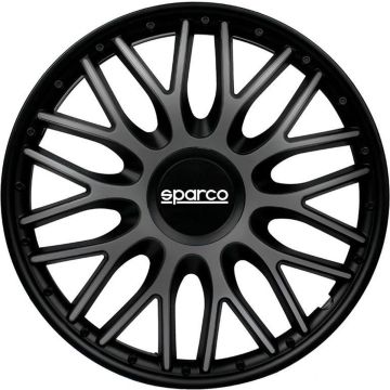 4-Delige Sparco Wieldoppenset Roma 14-inch grijs/zwart