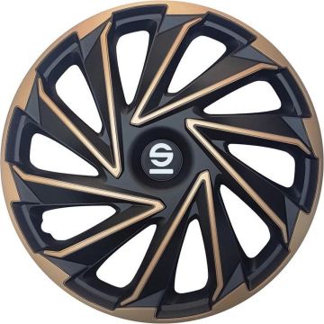 Sparco Wieldoppen Varese 14 Inch Rvs Zwart/goud Set Van 4