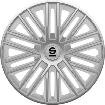 Sparco Wieldoppen Bergamo 14 Inch Abs Zilver 4 Stuks