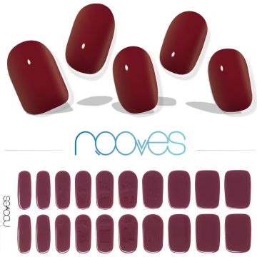 Nooves Gel Nail Films Midnight Rain Premium Luxe Solid #red 20 U