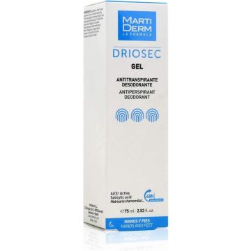 Martiderm Driosec Gel Deodorant For Hands And Feet 75ml