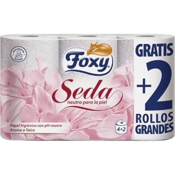 Foxy Silk Toilet Paper 3 Layers 4 + 2 Rolls