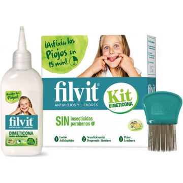 Filvit Dimeticona Anti Lice Lotion 125ml Set 3 Pieces