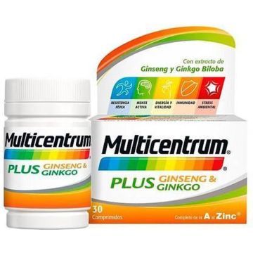 Multicentrum Plus Ginseng Y Ginkgo 30 Tablets