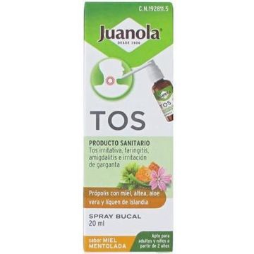 Juanola Tos Spray Bucal 20ml Sabor Miel Mentolada