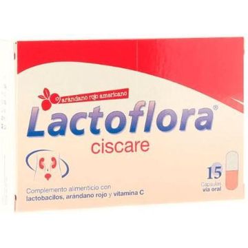 Lactoflora Ciscare Con Ara!ndano Rojo Americano 15 Ca!psulas