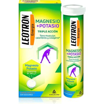 Leotron Magnesium + Potassium Energy Triple Action Effervescent Tablets #orange 54 U