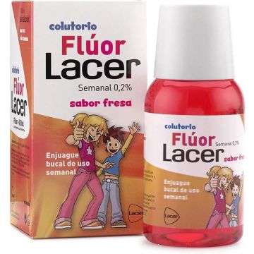 Mondspoeling Lacer Aardbei Fluoride Junior (100 ml)