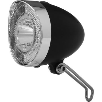 Union Retro LED Koplamp Zwart - Op Batterij