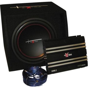 Excalibur X1 Basspack 12'' Subwoofer Met Versterker En Kabelset