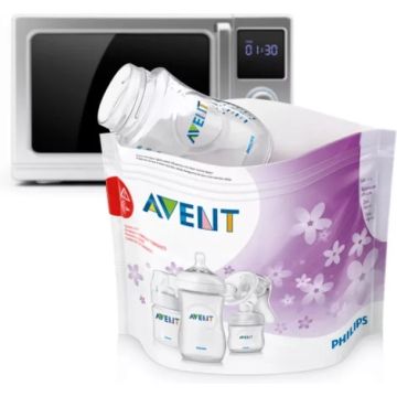 Philips Avent - Microgolf Sterilisatie Zakjes - Snel Steriliseren - 5 stuks