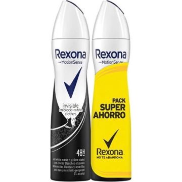 Rexona Deodorant Motion Sense Invisible On Black&amp;white Clothes Spray 2x200ml