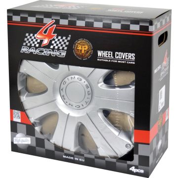 Carpoint Wieldoppen Racing 15 Inch Abs Zilver Set Van 4