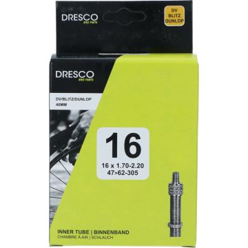 Dresco Binnenband 16 x1.75-2.50 (47/62-305) Dunlop 40mm