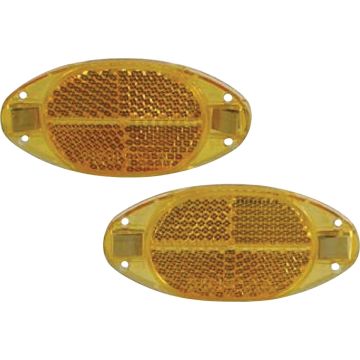 Dresco - Spaakreflektoren - 79x38mm - Oranje - 2 Stuks