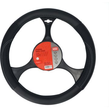 Carpoint Stuurhoes Auto - PU Leer zwart - Voor sturen met een diameter van 37-39 cm