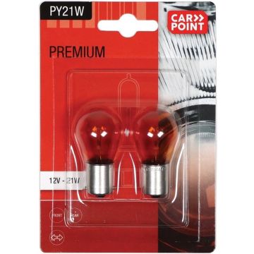 Carpoint Premium Autolampen 12V PY21W 2 Stuks