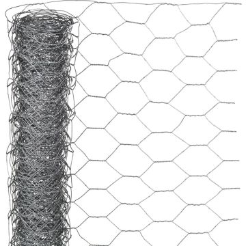 Nature - Verzinkt staal gaas - 1 x 10m - Grijs - 25 x 25mm mazen